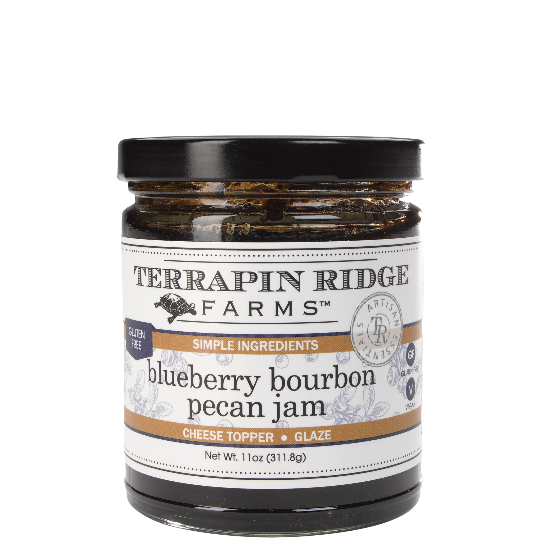 Blueberry Bourbon Pecan Jam jar