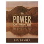 The Power of Prayer One-Minute Devotions softcover with reflective lake cover design