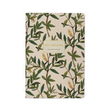A5 soft-touch notebook with an olive branch cover design, front cover