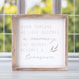 The Memory Treasure Wood Sign