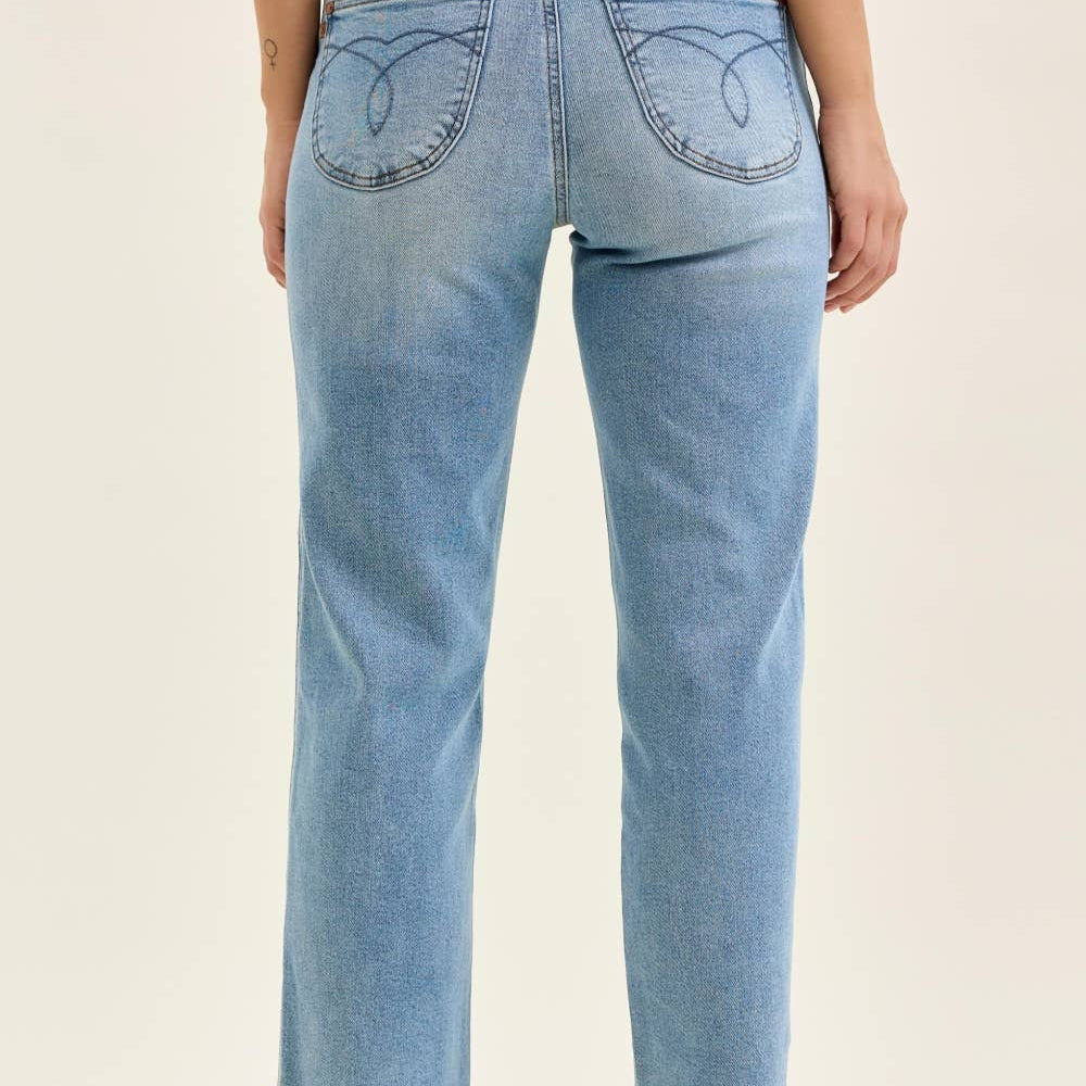 Mid-Rise Ankle Straight w/ Bandana Loop