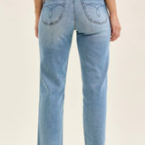 Mid-Rise Ankle Straight w/ Bandana Loop