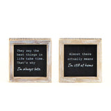 Always/Almost Reversible Wood Sign