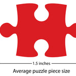 Average puzzle piece size about 1 inch by 1.5 inches