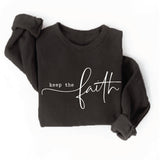 Keep the Faith Graphic Fleece Pullover Sweatshirt