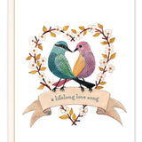 Two Birds in Heart Wedding Card