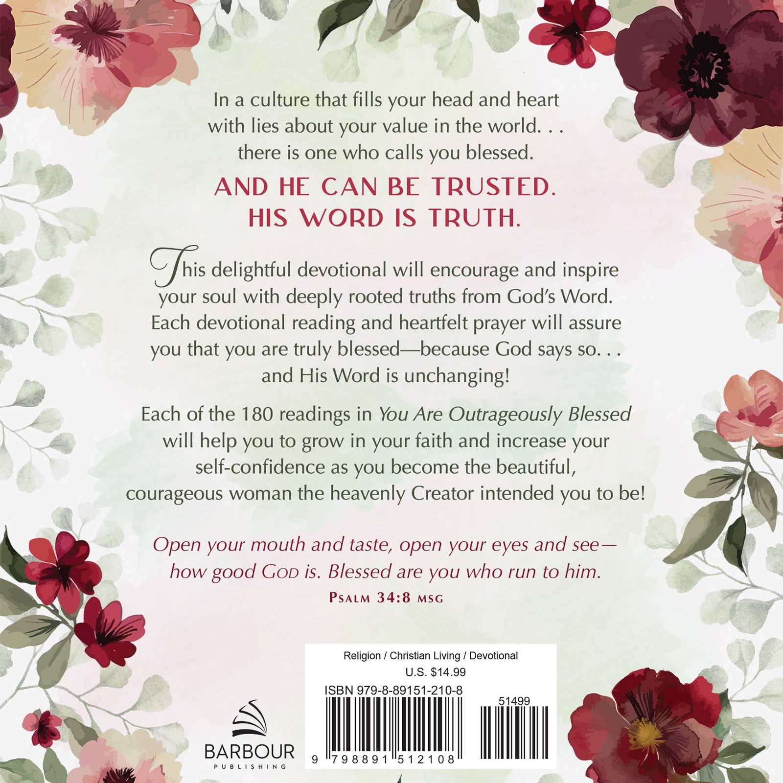 You Are Outrageously Blessed, Barbour Publishing book cover