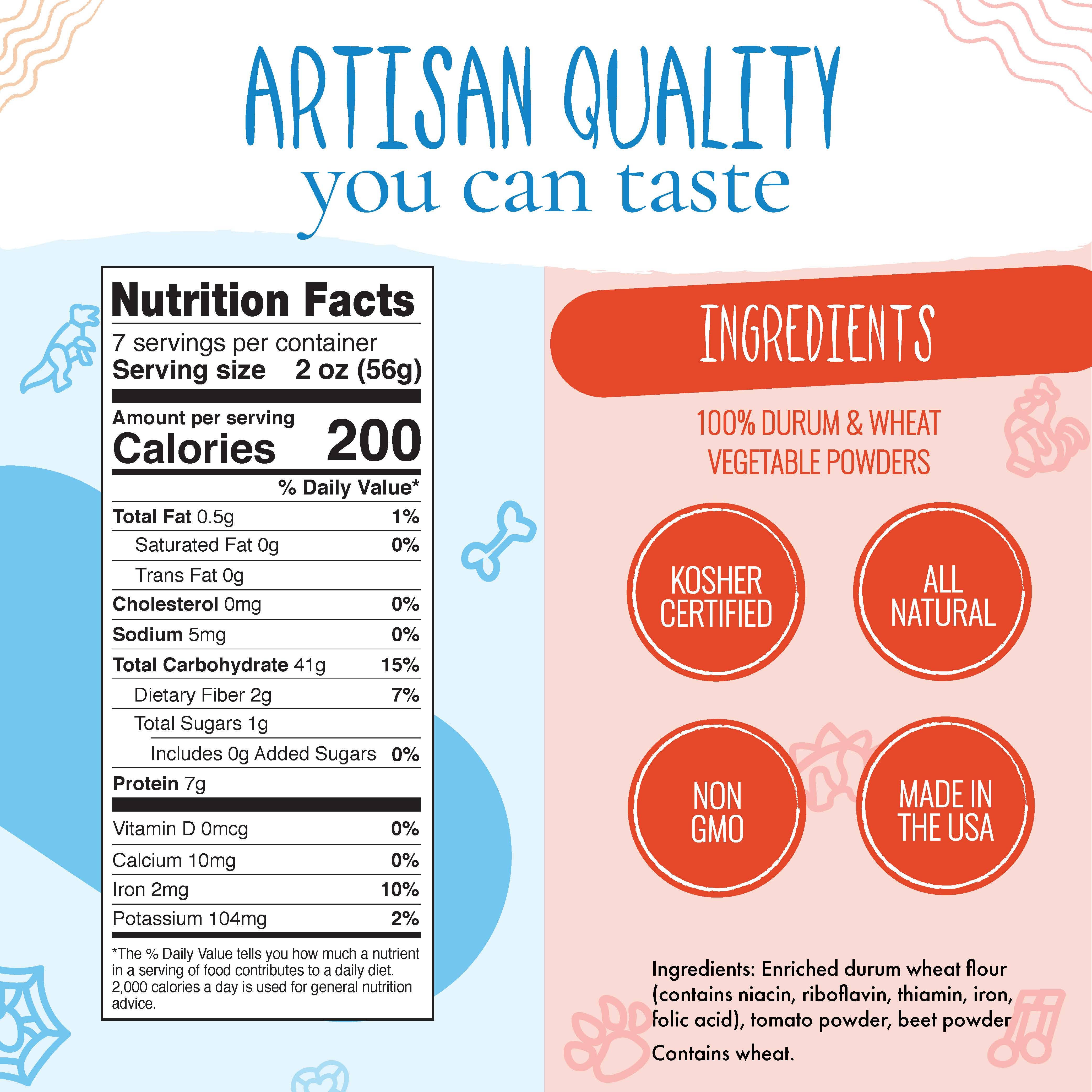 Dog Lovers Pasta nutrition facts and ingredients