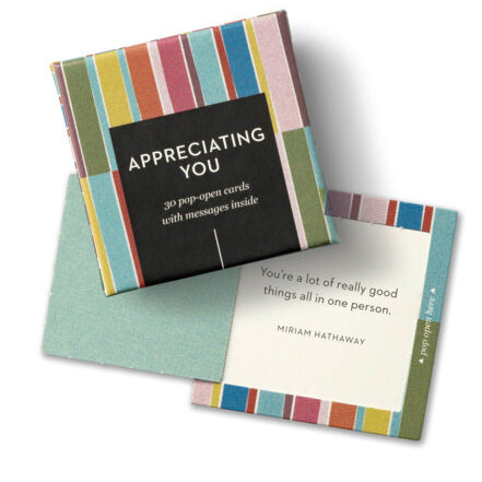 ThoughtFulls Appreciating You pop-open message cards box
