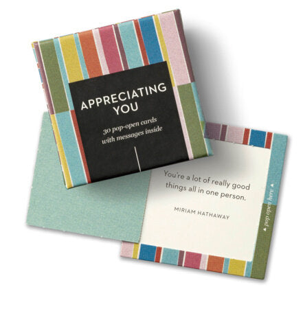 ThoughtFulls Appreciating You pop-open message cards box