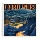 Colorado Fourteeners Ceramic Coaster