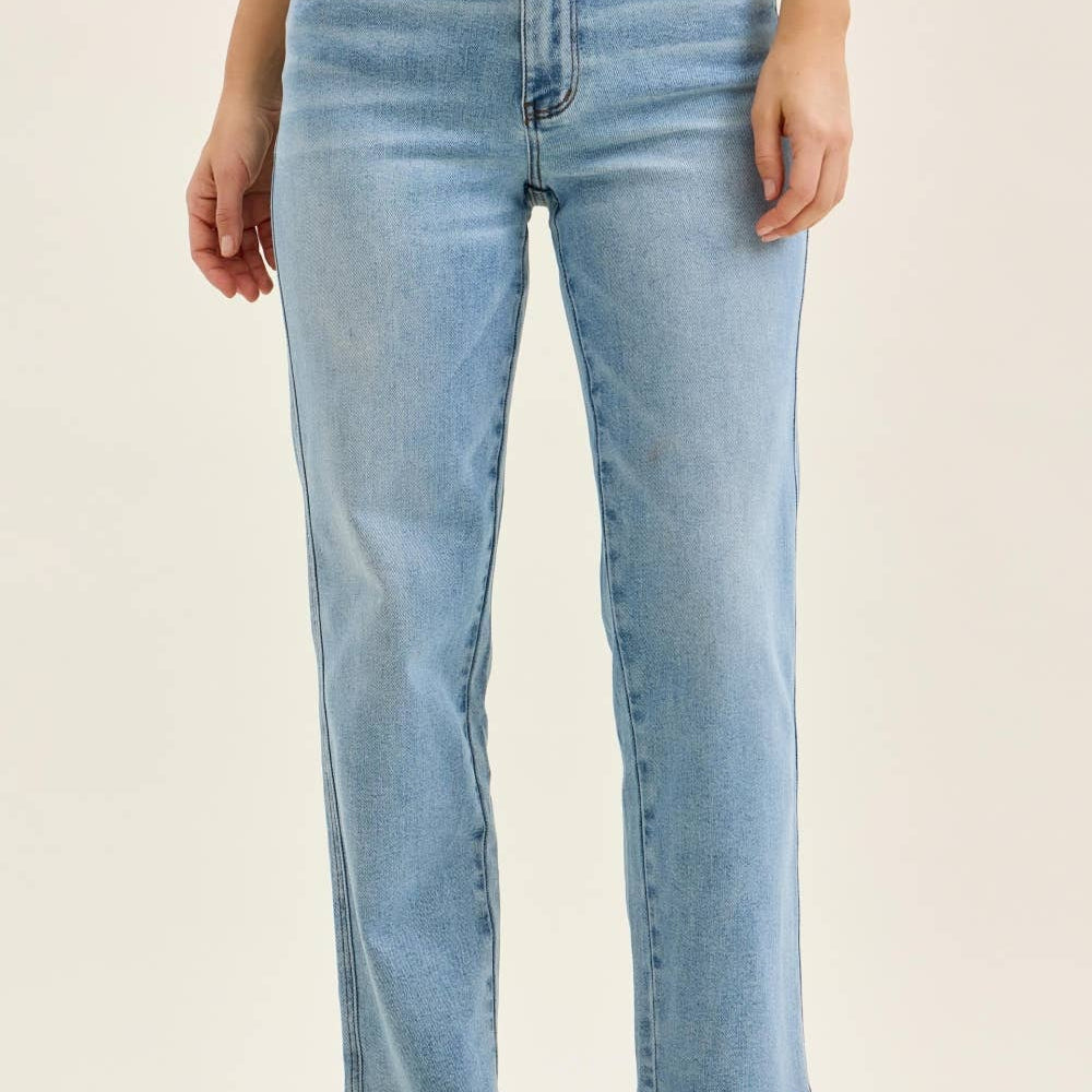 Mid-Rise Ankle Straight w/ Bandana Loop