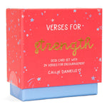 Verses for Strength Bible verse card set with display stand - front