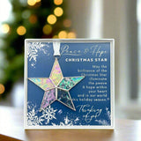 Peace & Hope Christmas Star Ornament, Stained Glass