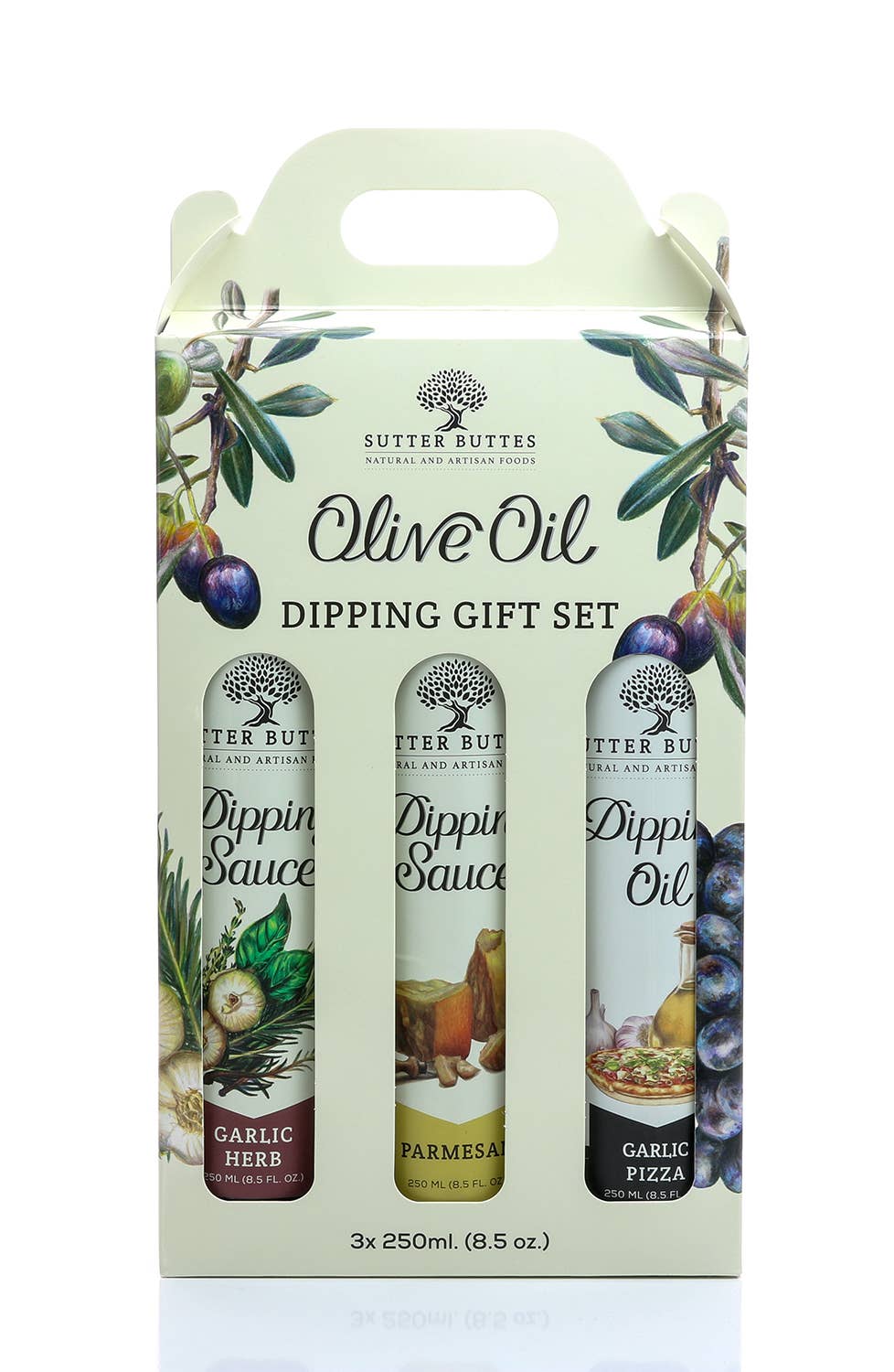 Bread dipping oil gift set with Garlic Herb, Parmesan and Garlic Pizza oils