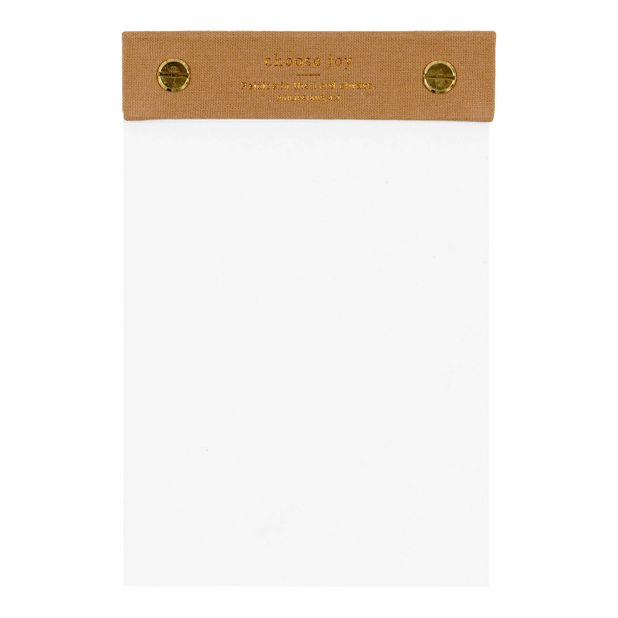 Choose Joy desktop notepad with Philippians 4:4 and gold foil edges