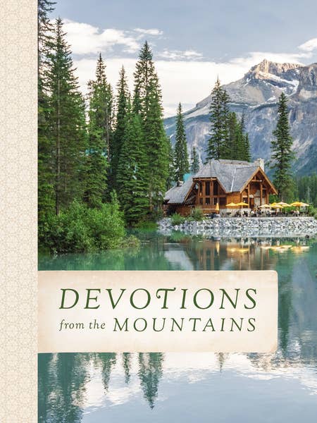 Devotions from the Mountains 90-day devotional hardcover, front cover