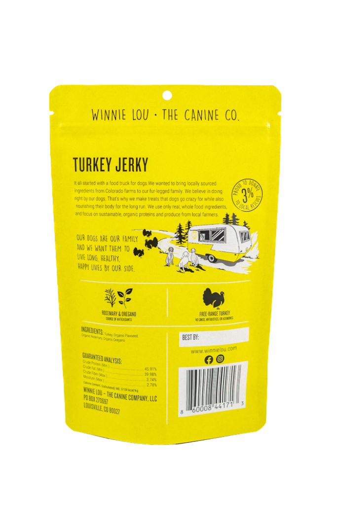 Winnie Lou Turkey Jerky dog treats