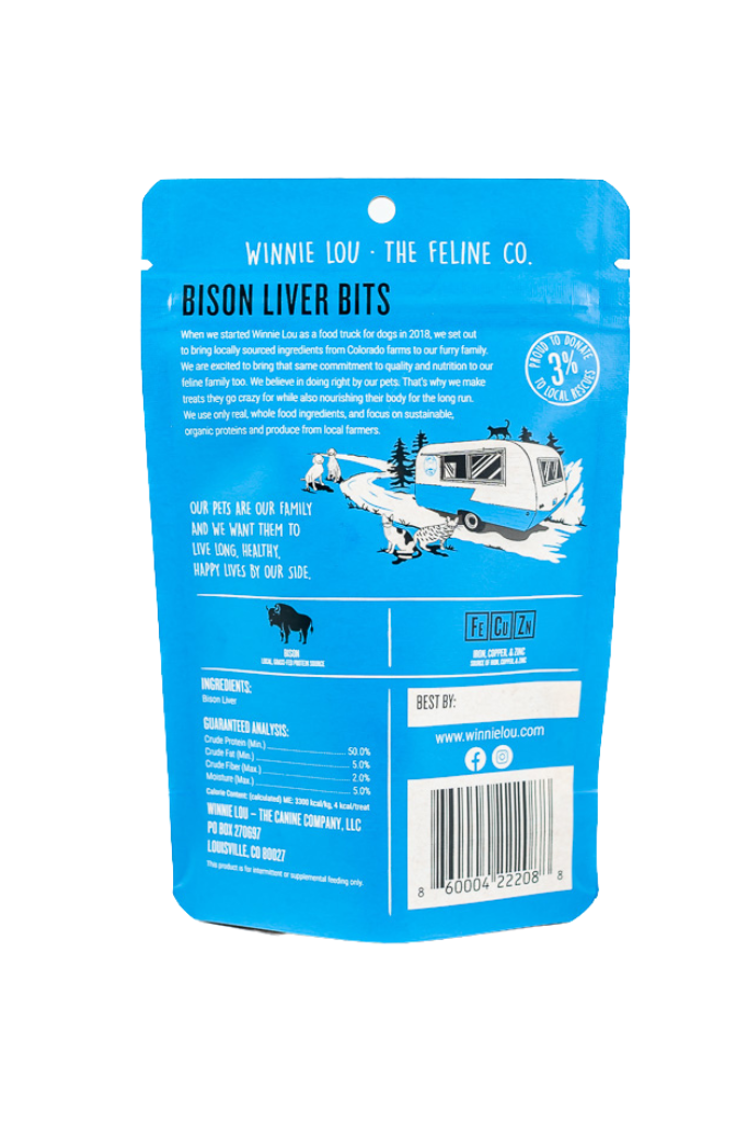 Winnie Lou Bison Liver Bits cat treats ingredients