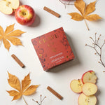 Applewood boxed candle flat lay with gift box
