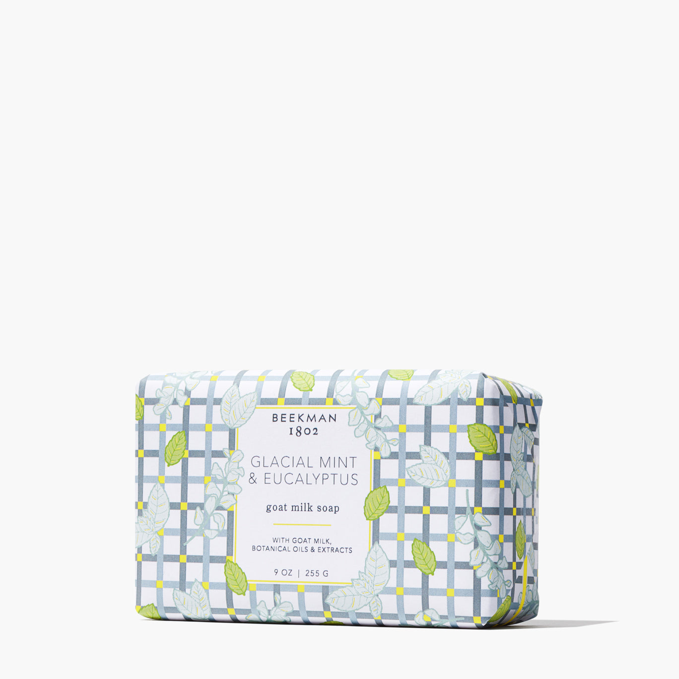 Beekman 1802 Glacial Mint and Eucalyptus Goat Milk Bar Soap, 9 oz paper-wrapped bar