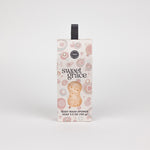 Bridgewater Sweet Grace Body Wash Sponge, 3.5 oz, pink and brown bubble design with black hanging ribbon