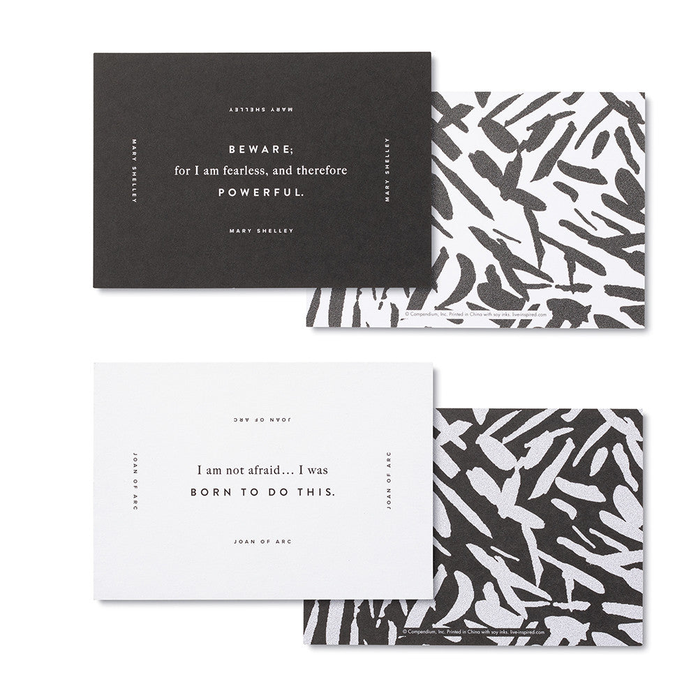 Be Fearless quote cards shown with display box