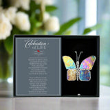 Celebration Of Life Iridescent Stained Glass Butterfly