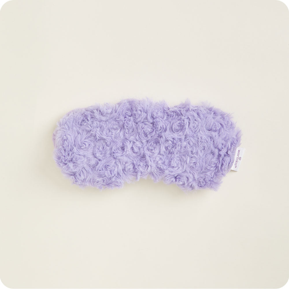 Warmies Curly Eye Mask in Purple - weighted microwavable lavender eye mask