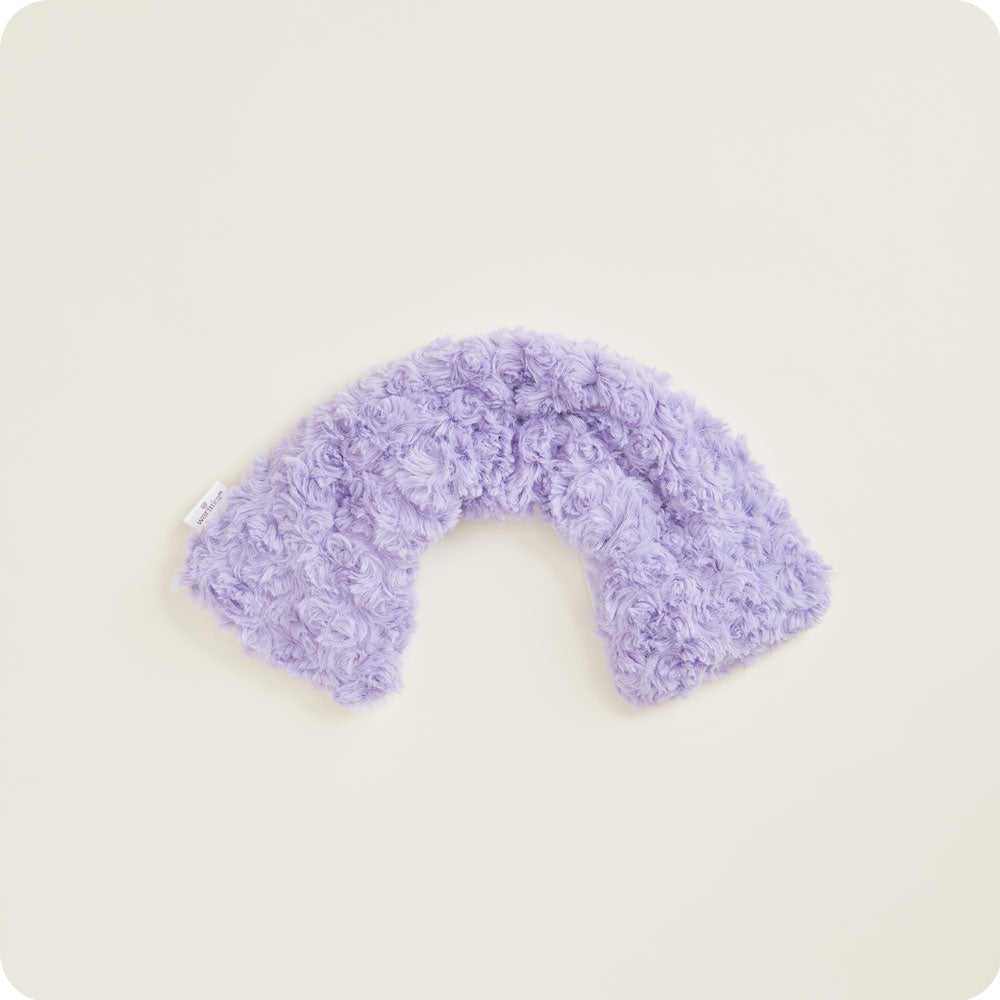 Warmies Curly Neck Wrap in Purple - weighted microwavable lavender neck and shoulder wrap