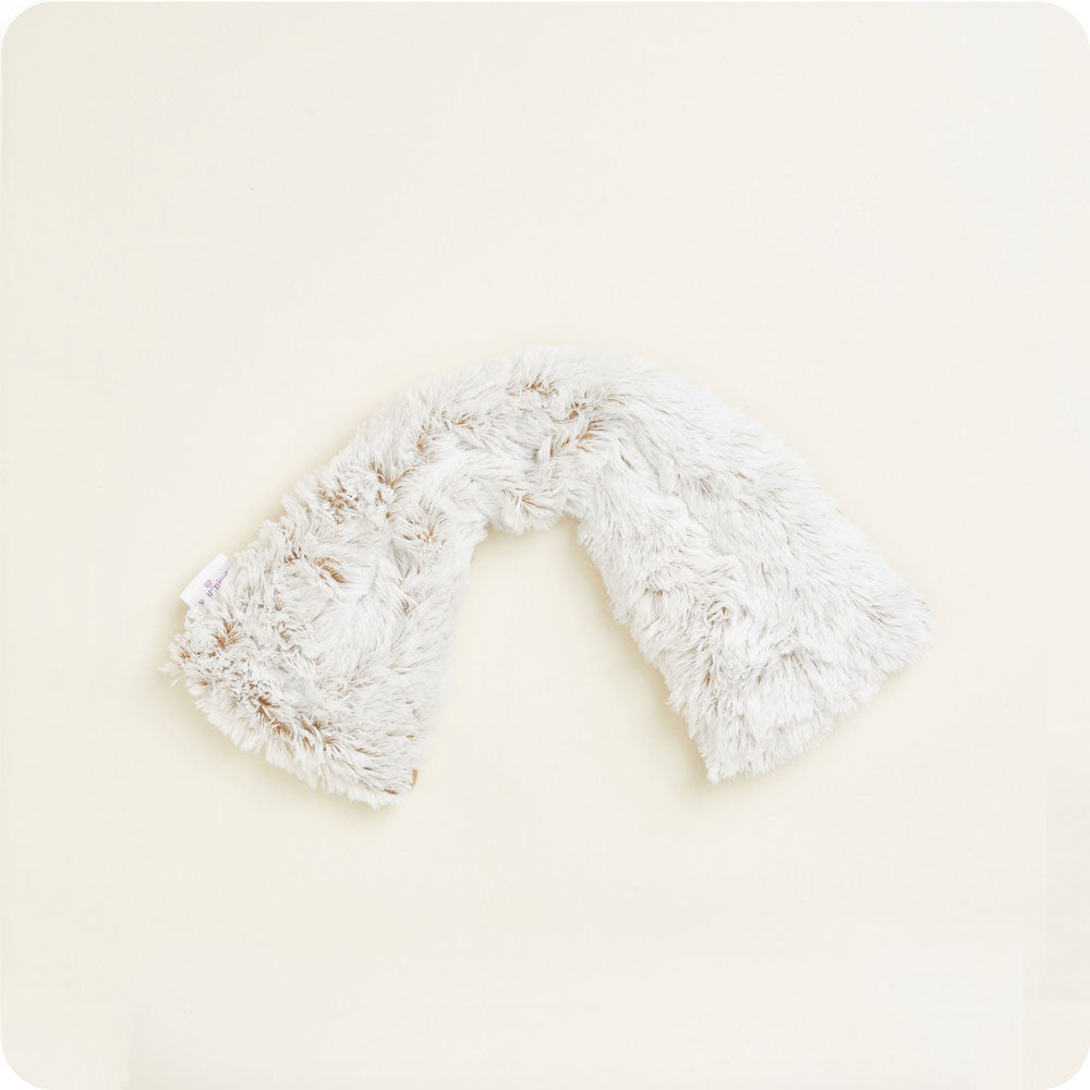 Warmies Marshmallow Neck Wrap in Brown - weighted microwavable lavender neck and shoulder wrap