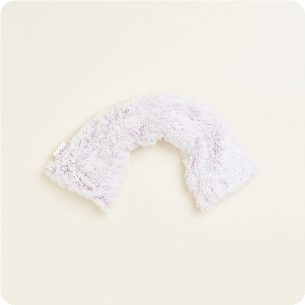 Warmies Marshmallow Neck Wrap in Lavender - weighted microwavable lavender neck and shoulder wrap