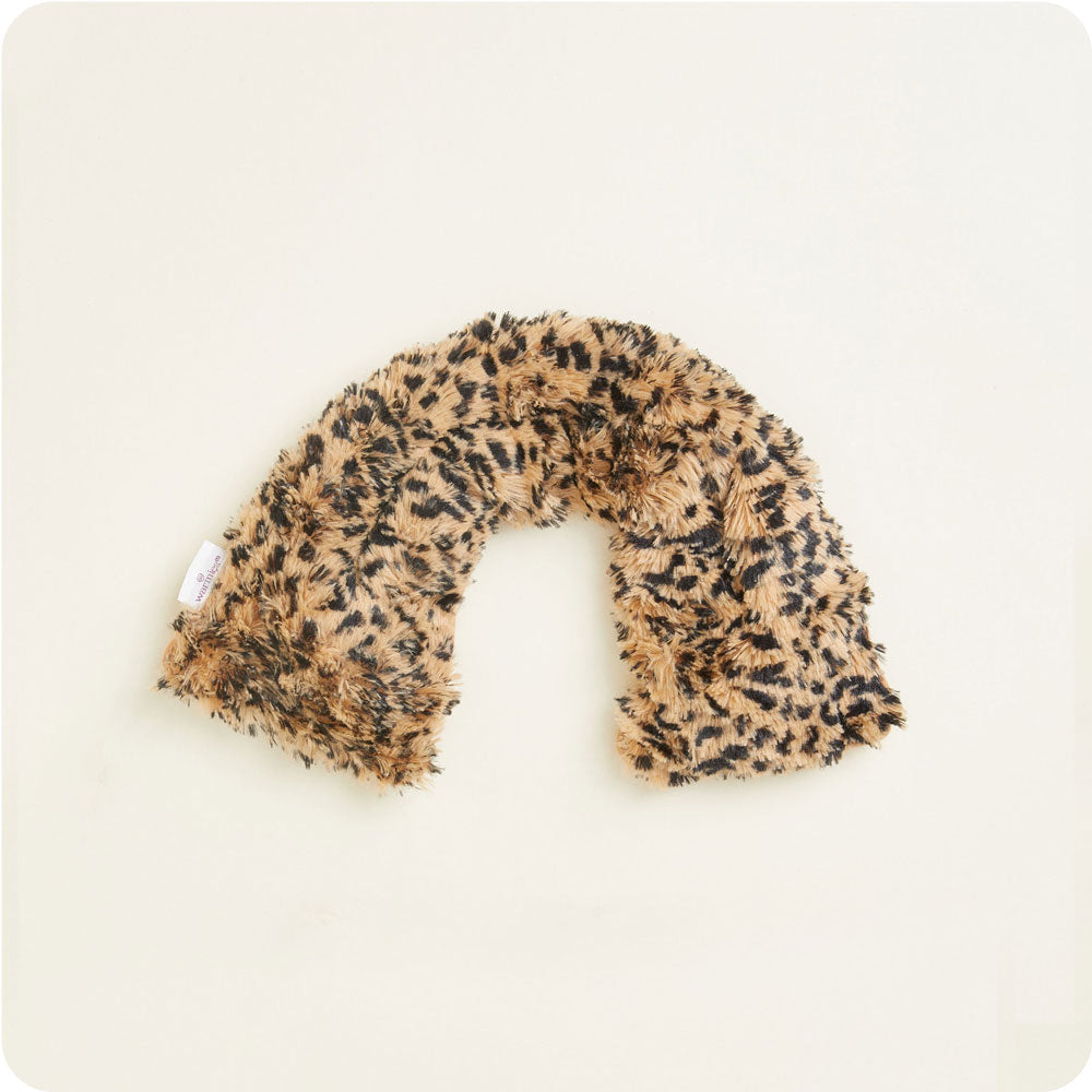 Warmies Neck Wrap in Leopard - weighted microwavable lavender neck and shoulder wrap