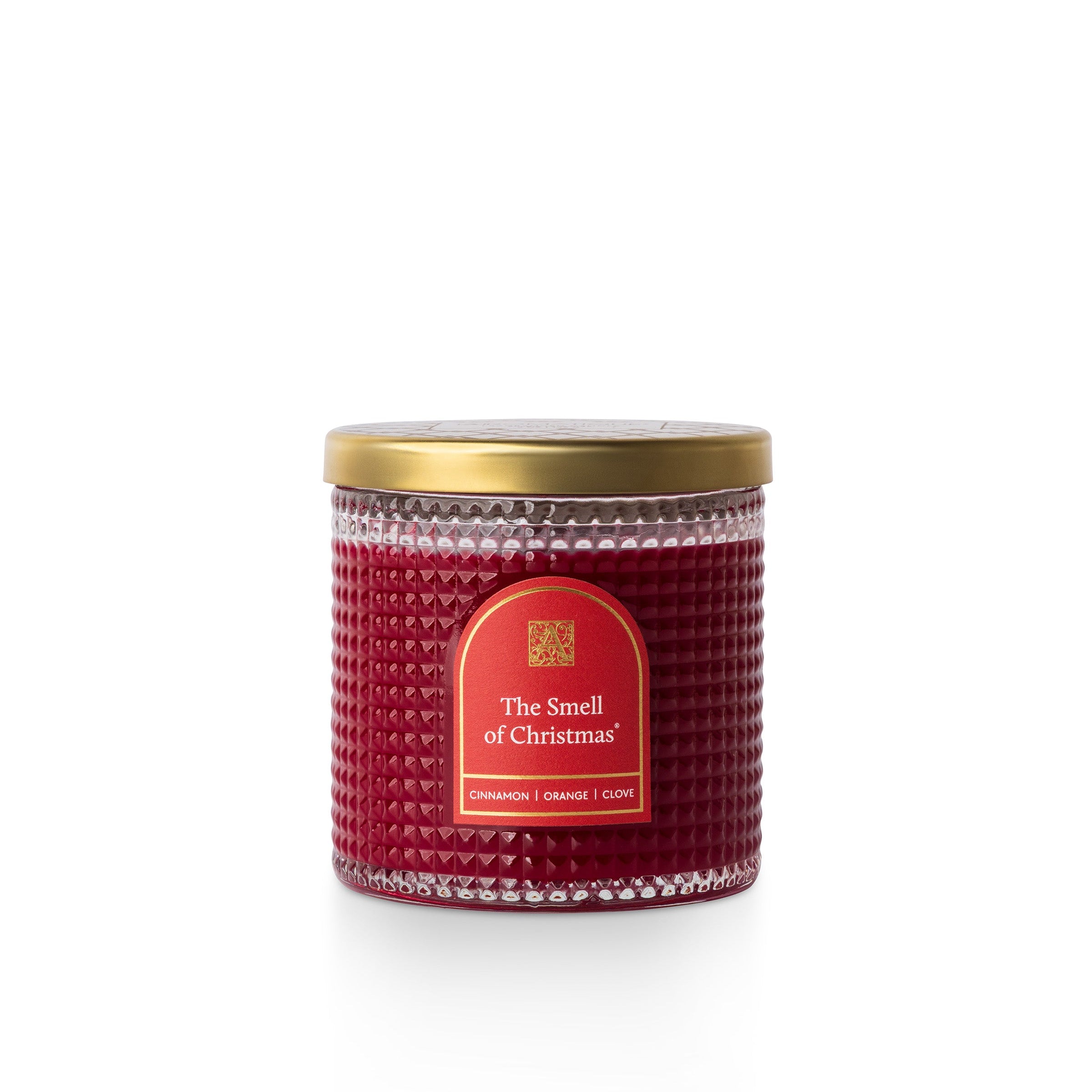 The Smell of Christmas 6 oz textured glass candle