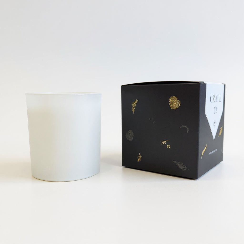 Christmas Pine 8 oz candle styled view