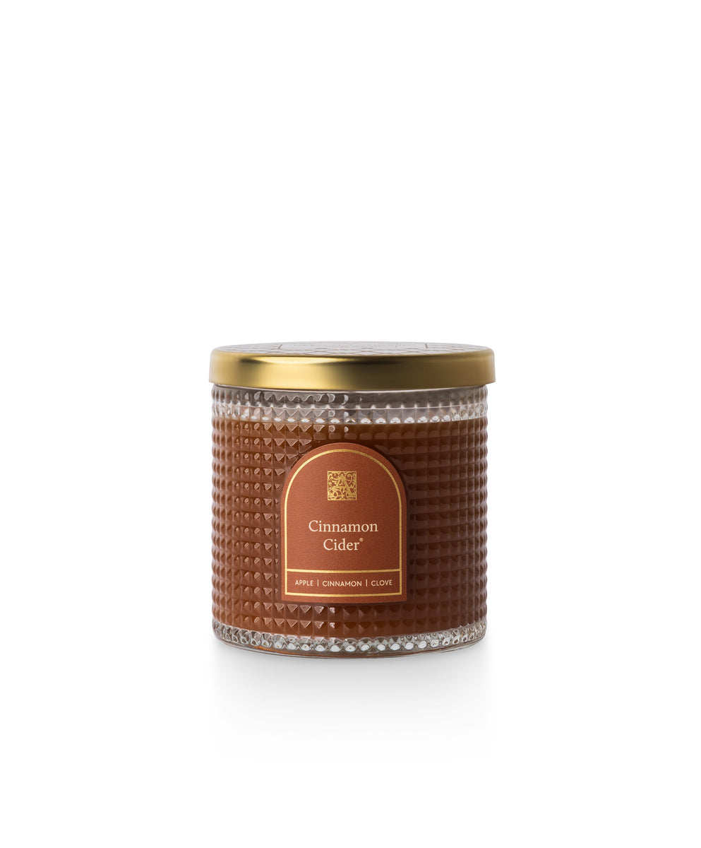 Cinnamon Cider 6 oz textured glass candle