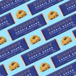Cookie Dough Milk Chocolate Bar styled with cookie dough chunks