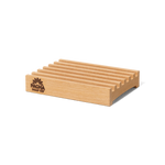 Natural wood bar soap dish