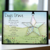 Dogs Shine Stained Glass Star