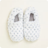 Warmies Marshmallow Slippers in Snowy - microwavable lavender-scented plush slippers