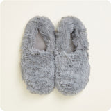 Warmies Marshmallow Slippers in Dark Grey - microwavable lavender-scented plush slippers