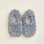 Warmies Curly Slippers in Grey - microwavable lavender-scented plush slippers