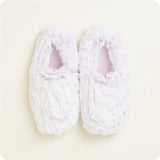 Warmies Marshmallow Slippers in Lavender - microwavable lavender-scented plush slippers