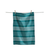 BASKET WEAVE STRIPE DISHTOWEL TEAL