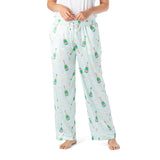 Hello Mello Satin Pajama Pants in Best of the Brunch print