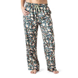 Hello Mello Satin Pajama Pants in Petal to the Metal print