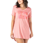 Hello Mello Let Me Sleep Shirt in Busy Doing Nothing print