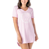 Hello Mello Let Me Sleep Shirt in pink print