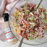 Italian grinder chopped salad with Creamy Italian White Balsamic Dressing