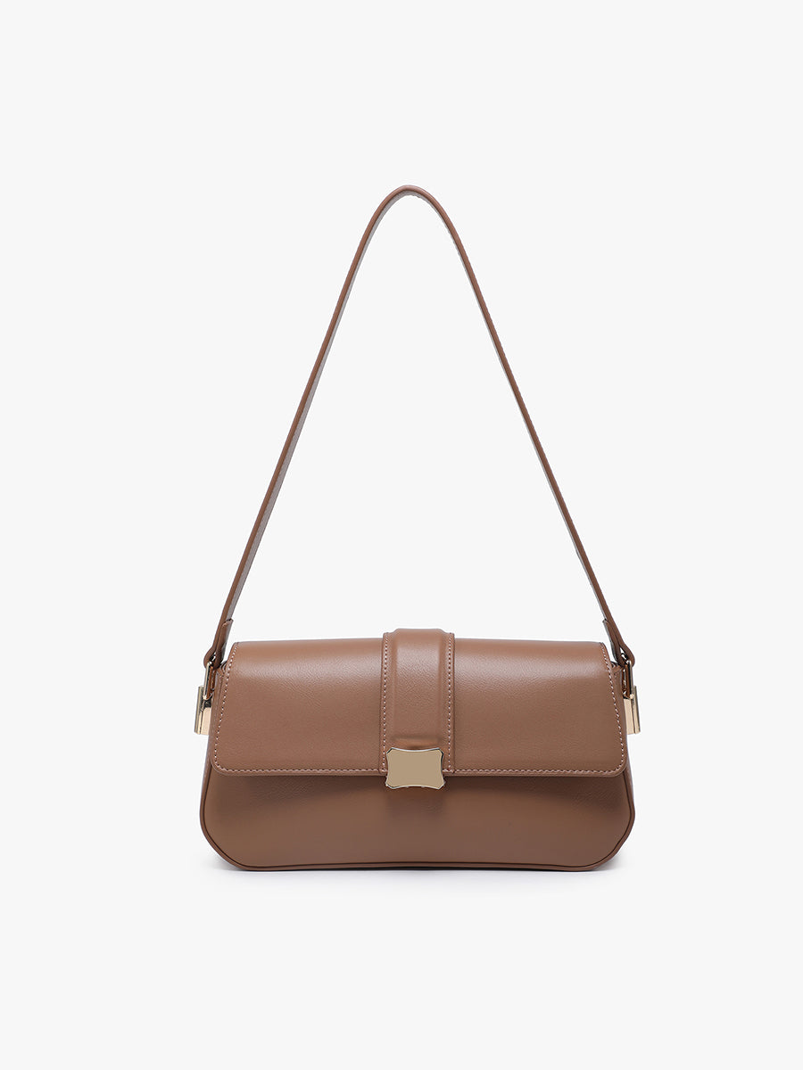 Hanoi Structured Shoulder Bag in Dark Khaki